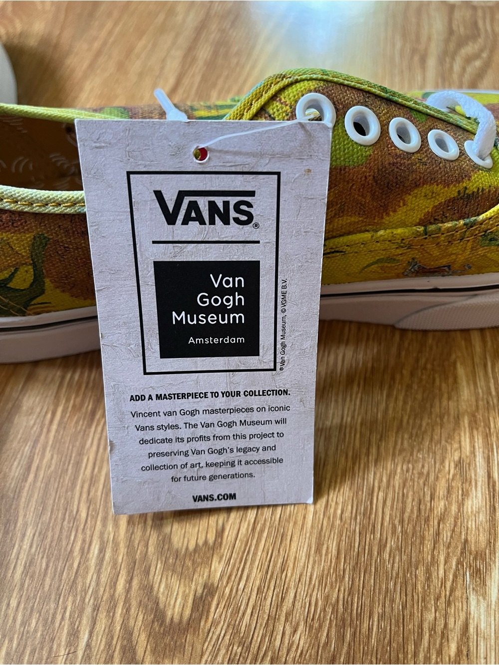 NWT Vans Van Gogh Sunflower Shoes Women’s 9.5/Men’s 8 - Picture 8 of 13